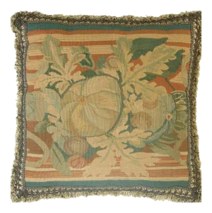 Circa 1880 Antique French Aubusson Tapestry Pillow
