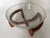 1960s Danish Glass Salad Serving Bowl on Curved Teak Wood Stand For Sale In Jacksonville, FL - Image 6 of 11