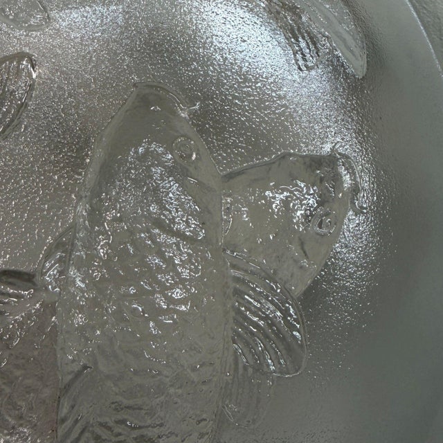 Glass Glass Koi Bowl attributed to Ace Glass Tokyo, Japan, 1970 For Sale - Image 7 of 11