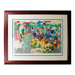 LeRoy Neiman Bistro Garden Serigraph Sn Silkscreen With Custom Framed