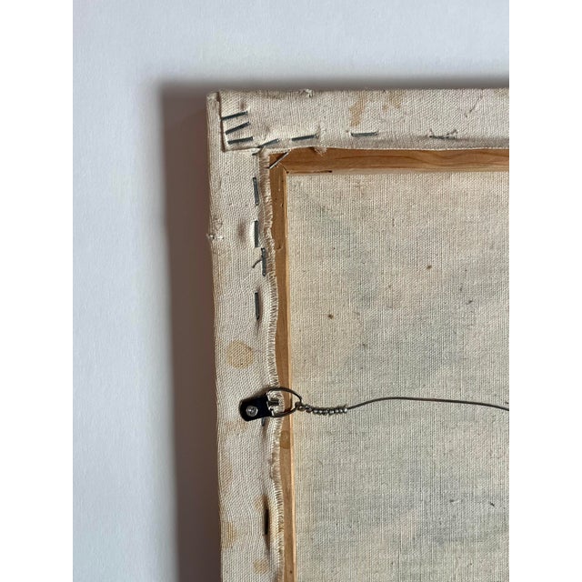 Brown 1980 Original Oil on Canvas Painting Mountain Lion by American Wildlife Artist Della Mazy For Sale - Image 8 of 8