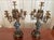 Baroque Marble Mantle Clock & (2) Candelabras Set￼ For Sale - Image 3 of 4