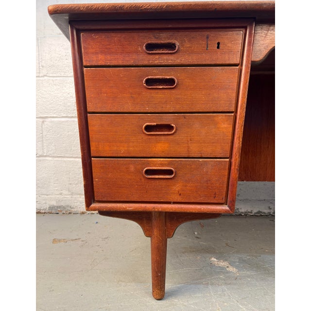 Wood Mid-Century Modern Danish Walnut Desk Attributed to Svend Åge Madsen For Sale - Image 7 of 17