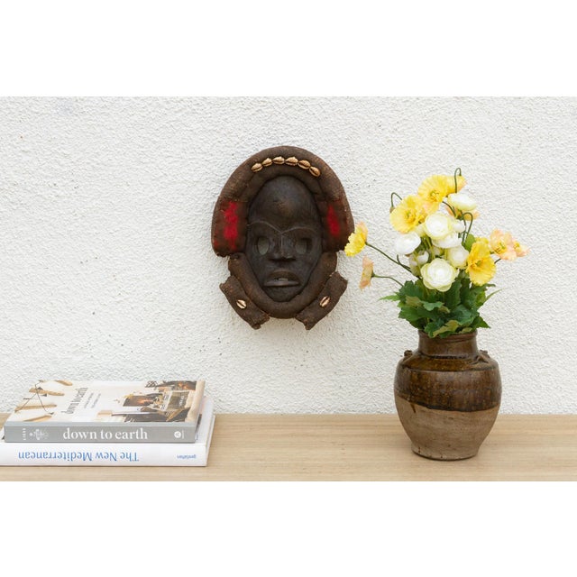 Brown Rare and Evocative African Mask For Sale - Image 8 of 8