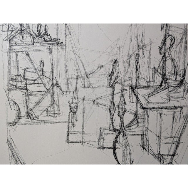 Lithographic Impression by Alberto Giacometti for Paris Arte, 1951 For Sale - Image 6 of 11