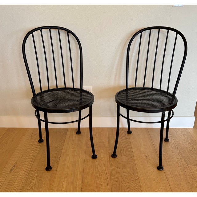 Vintage Woodward Wrought Iron Cafe Chairs - Set of 2 For Sale - Image 15 of 18