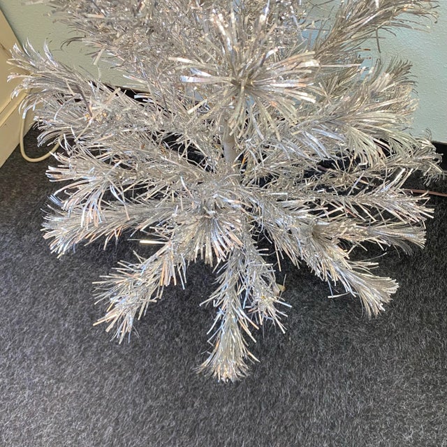 Mid-Century Modern Vintage Mid Century Modern 4 Foot Tinsel Christmas Tree For Sale - Image 3 of 10