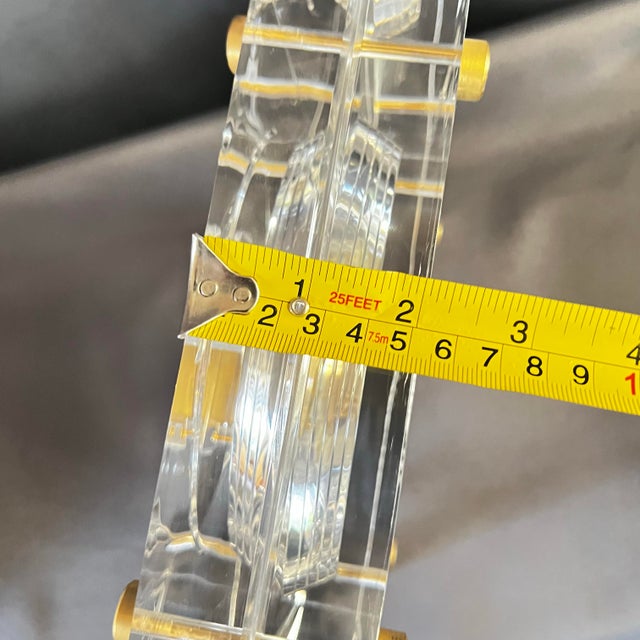 Seiko Lucite Skeleton Mantel Clock in Gold – Model Qaw105g For Sale In Portland, OR - Image 6 of 12