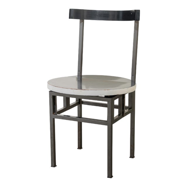 Postmodern Chair in Metal and Wood, Italy, 1980s For Sale