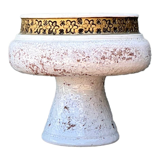 Vintage Italian Rosenthal Nutter Glazed Ceramic Bowl For Sale