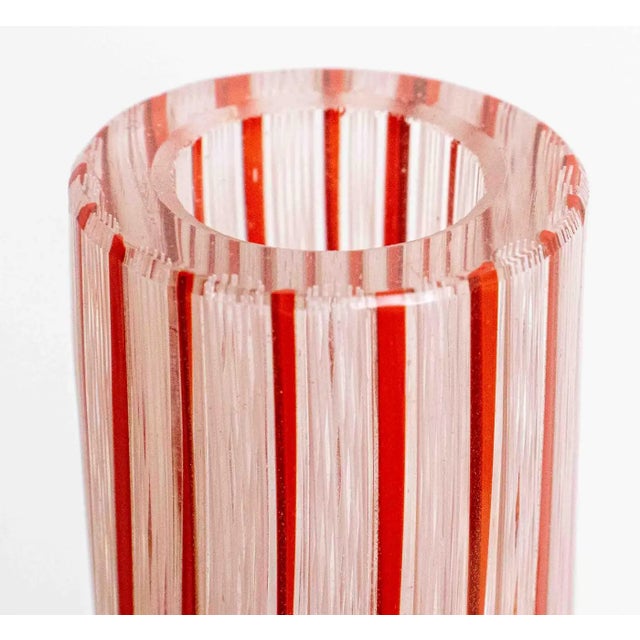 Pair of 1950s Orange Swirl Decanters With Matching Stoppers Attributed to Fratelli Toso For Sale In Philadelphia - Image 6 of 7