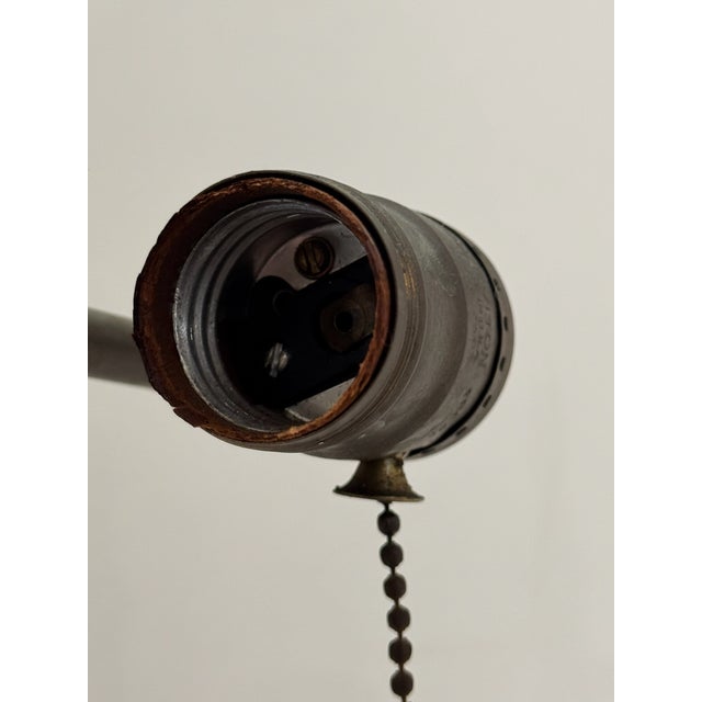 Antique Brass Pen & Ink Desk Set With Integrated Lamp For Sale - Image 13 of 18