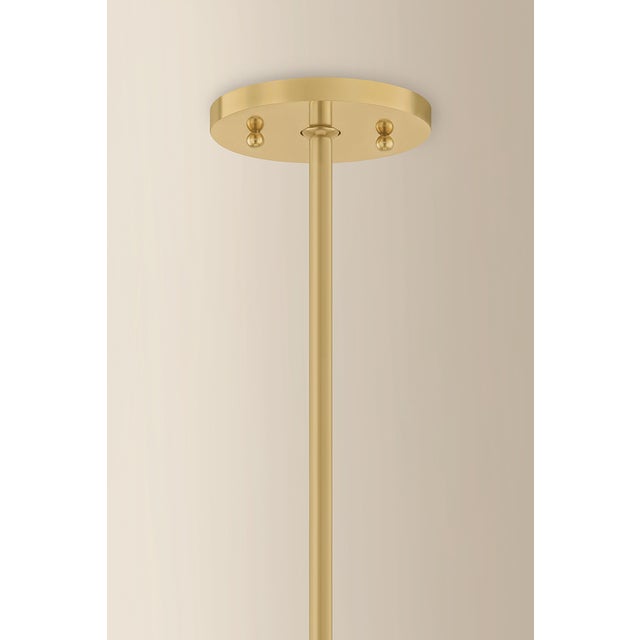 Mitzi Shivonne 22 in. 3 Light Pendant in Aged Brass Finish For Sale In New York - Image 6 of 8