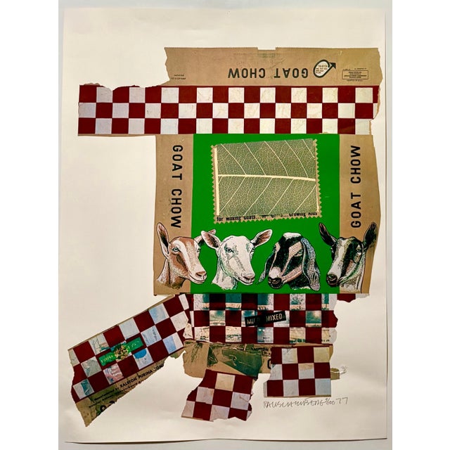 Robert Rauschenberg (1925 - 2008) Artwork title: Goat Chow (Chow Bags) Date: 1977 Medium: Color screenprint, stitching...