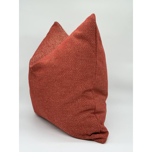 P/Kaufmann Balfour Decorative Throw Pillow Cover in Crimson For Sale - Image 4 of 5