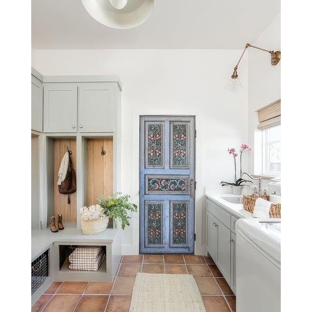 A timeless expression of Mediterranean artistry — this hand-carved solid wood door blends ornamental detailing with Old-...