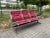 Classic Airport Bench Model Tandem Sling ETS in rare bordeaux red leather designed by Charles & Ray Eames. Produced by...