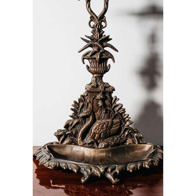 Vintage Art Nouveau Brass Umbrella Stand, France, 1960s For Sale - Image 10 of 14