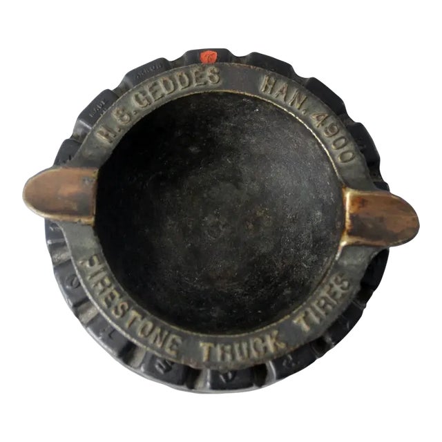 Antique Firestone Tires Advertising Ashtray For Sale