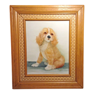 1983 Hand Painted on Porcelain Cavalier King Charles Spaniel by Jorene Craig