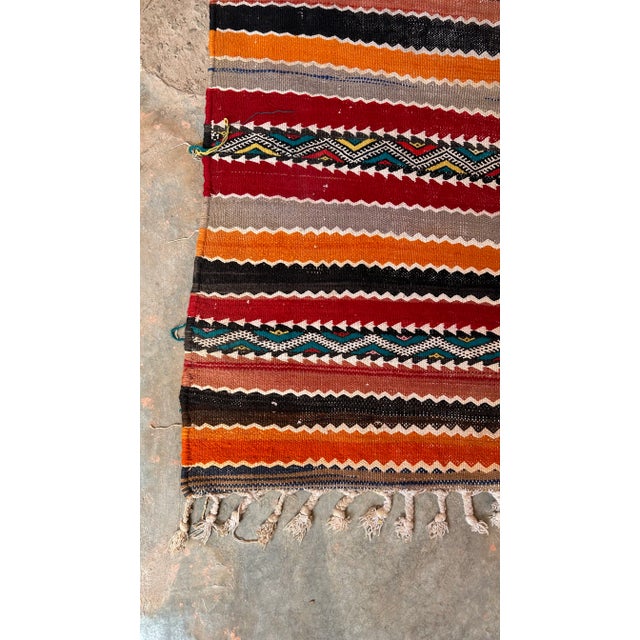 1980s Striped Flatweave Rug - 9.2 X 4.99 Ft For Sale - Image 10 of 11