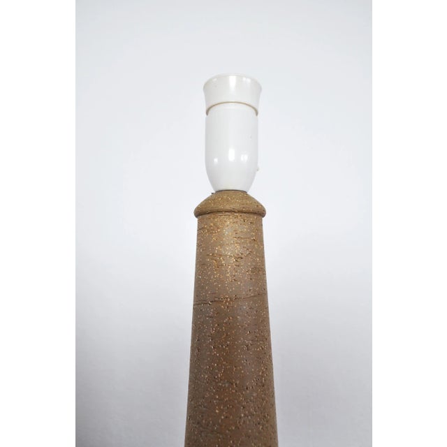 Beige Scandinavian Modern Ceramic Table Lamp by Per Linnemann-Schmidt for Palshus, 1960s For Sale - Image 8 of 12