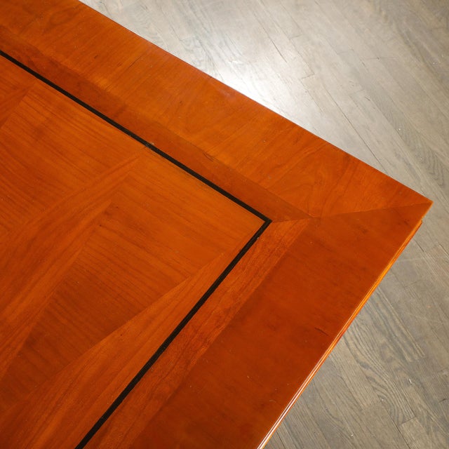 Art Deco Directoire Style Book-Matched Walnut Dining Table From l'Art De Vivre For Sale - Image 17 of 18