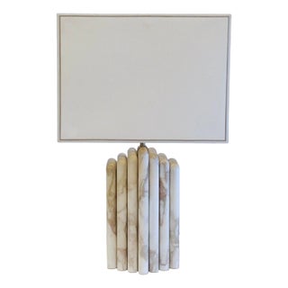 Large Brutalist Marble Table Lamp from Maison Jansen, 1980s For Sale