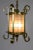 1920s Scroll & Spike Cylindrical Beveled Glass Lantern For Sale - Image 5 of 13