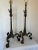 For sale is a very tall (41" including harp and finial), bronze pair of table lamps depicting a magestic winged lion on a...