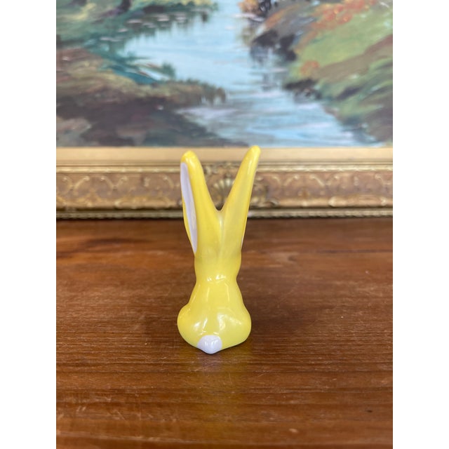 Vintage Mid-Century Yellow Porcelain Bunny Figurine by Villeroy & Boch, Germany. For Sale In Seattle - Image 6 of 10