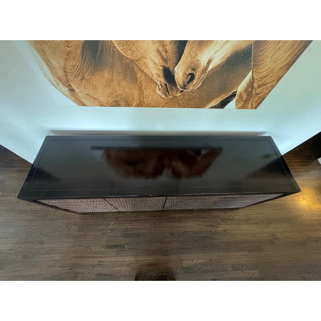 Copper Robert Kuo Limited Edition Lantern Buffet for McGuire For Sale - Image 8 of 18