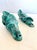 Mid-Century Modern Handcrafted Teal Enameled Door Handles by Gabbianelli, 1950s, Set of 2 For Sale - Image 3 of 18