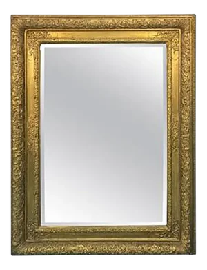 Antique 19th Century French Wall Mirror With Ornate Frame