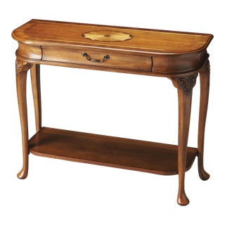 Ridgeland Console Table, Medium Brown For Sale