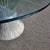 Chrome Vintage Italian Postmodern Sculptural Fluted Silver Pedestal Dining Table With Glass Top, Circa 1980s–1990s For Sale - Image 8 of 8