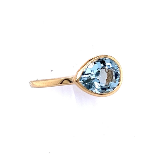 Natural Topaz Ring 6.5 14k Y Gold 3.15 TCW Certified For Sale In New York - Image 6 of 15