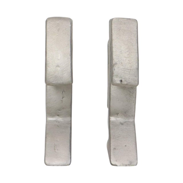 Metal La Linea Bookends by Osvaldo Cavandoli, 1970s, Set of 2 For Sale - Image 12 of 16