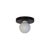Minimal from top to bottom. This black flush mount pairs a metal base with a soft glass globe. Cool, calm, and quietly...
