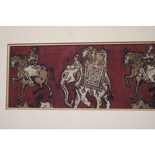 Asian 18th Century Framed Kalamkari Textile, Moghul Empire For Sale - Image 3 of 6