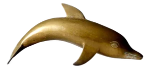 Mid Century Brass Dolphin