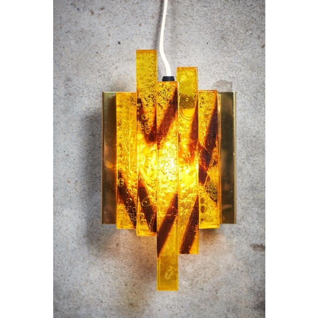 Mid-Century Danish Crystal Glass Sconces, Set of 2 For Sale - Image 6 of 7