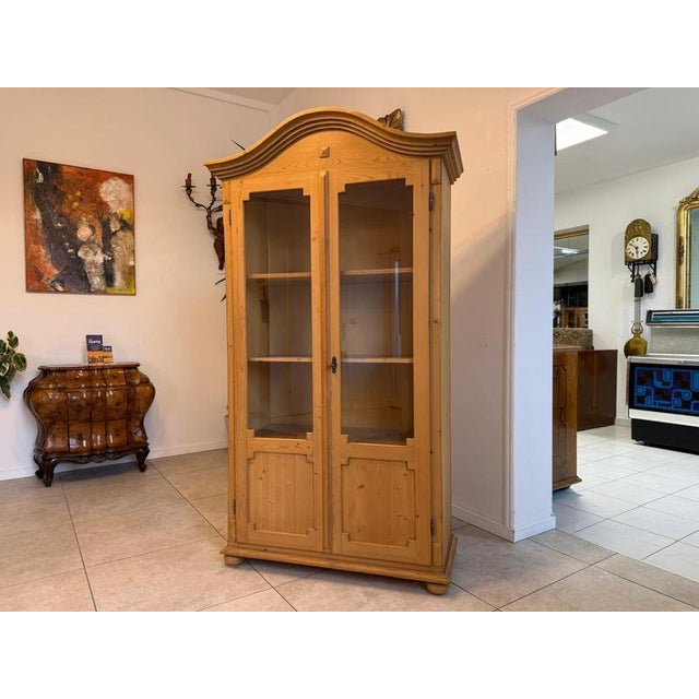 Antique Farmhouse Display Cabinet For Sale - Image 4 of 13