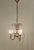 Made in Italy, 1970s. This chandelier features a brass frame with three arms and 28 Murano glass drops. It is vintage,...