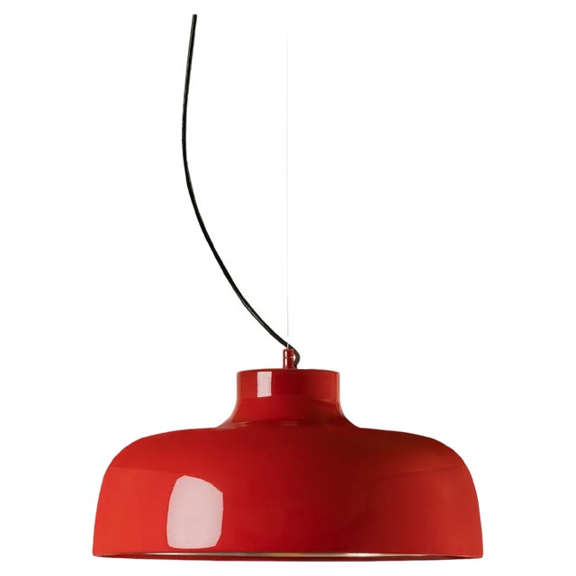 Red M68 Pendant Lamp by Miguel Mila For Sale
