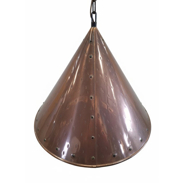 Mid-Century Modern Copper Pendant Lamp by E.S. Horn Aalestrup, 1950s For Sale - Image 3 of 10