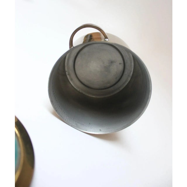 Vintage Georges Briard "El Dorado" Enamel and Brass Tea/Coffee Service For Sale - Image 9 of 12