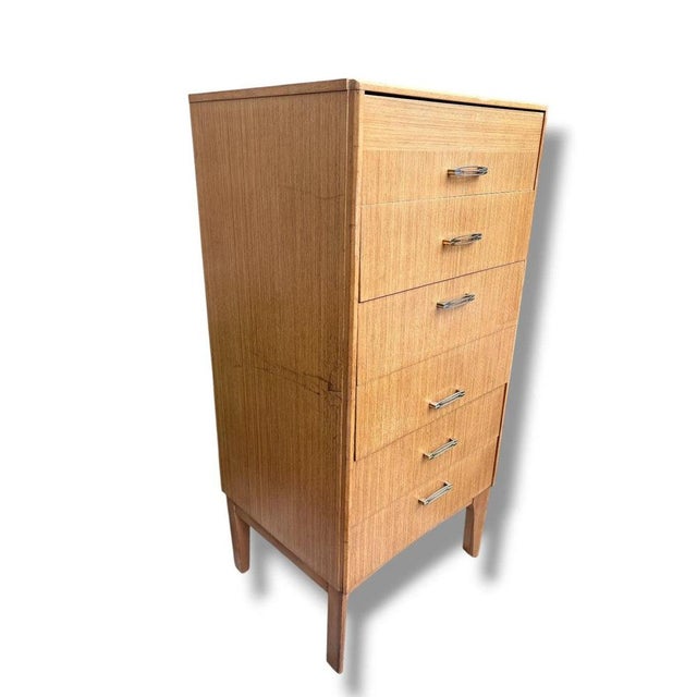 Mid-Century Modern Tallboy in Teak, 1960s For Sale - Image 4 of 7