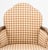 Contemporary Gingham Linen Upholstered Armchair For Sale - Image 3 of 7