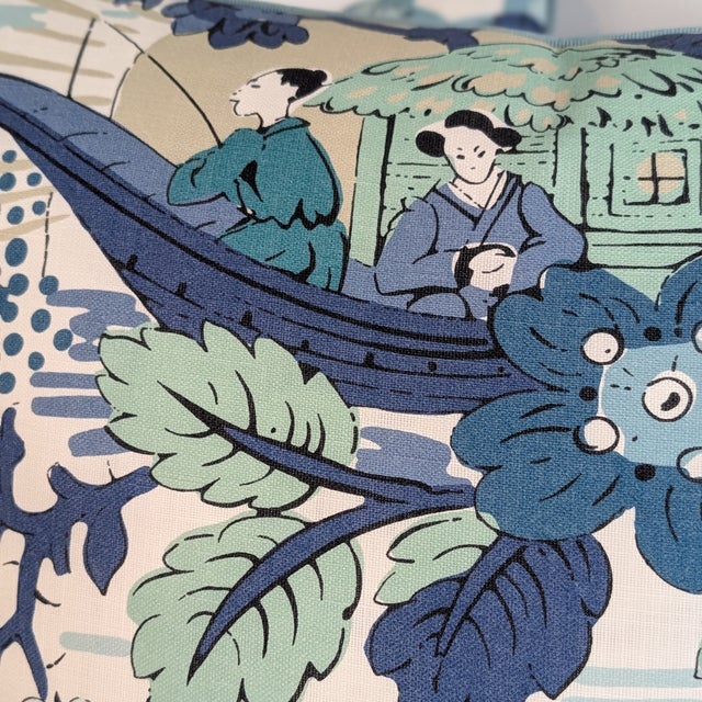 Harlequin Shenlong Performance Pillows in Celeste/ For Sale In Greensboro - Image 6 of 6